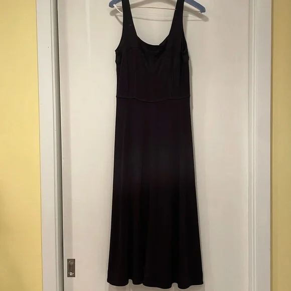 LOFT long-line black dress - Picture 1 of 8